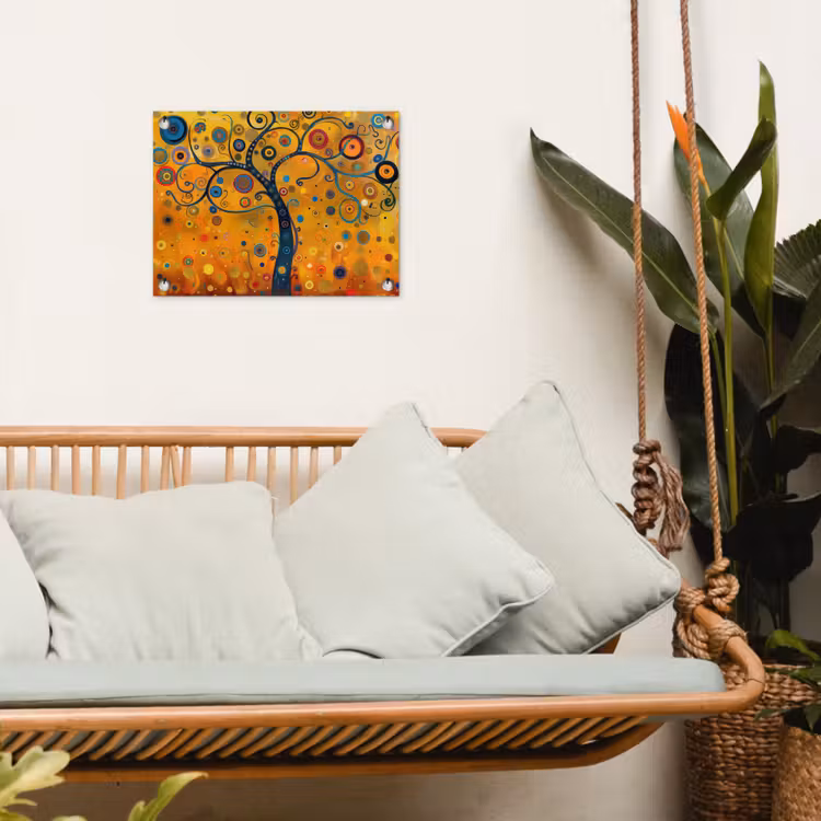 Abstract - Boom - Levensboom - Modern tuinposter los doek klein -sfeer7