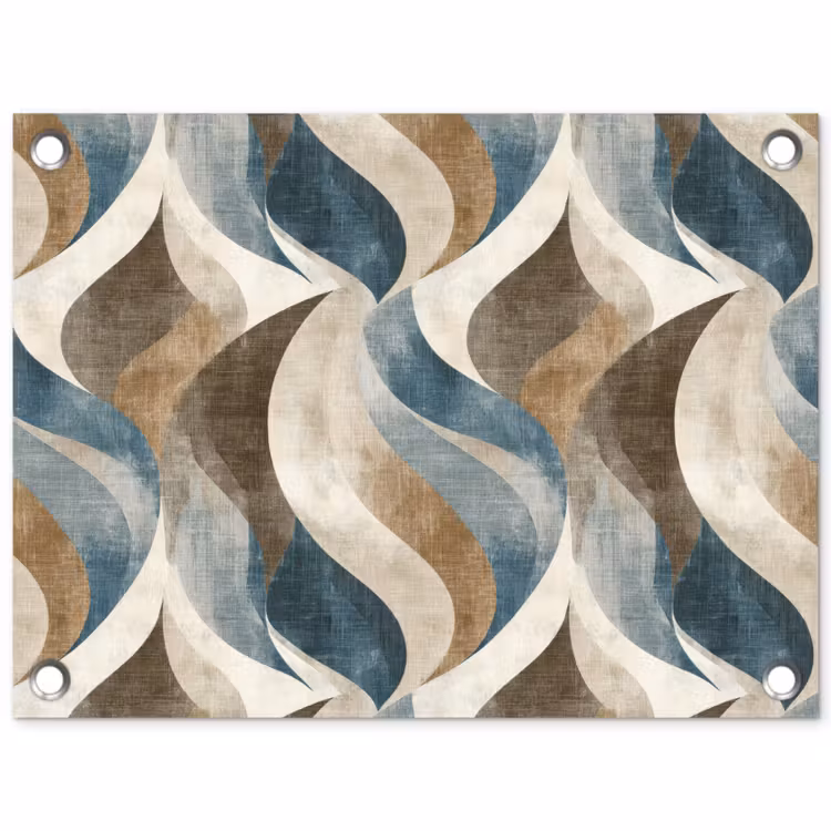 Abstract - Golven - Kleurrijk tuinposter los doek klein 239 -3d