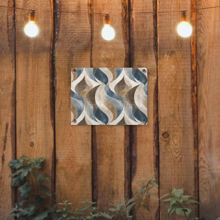 Abstract - Golven - Kleurrijk tuinposter los doek klein 239 -sfeer1