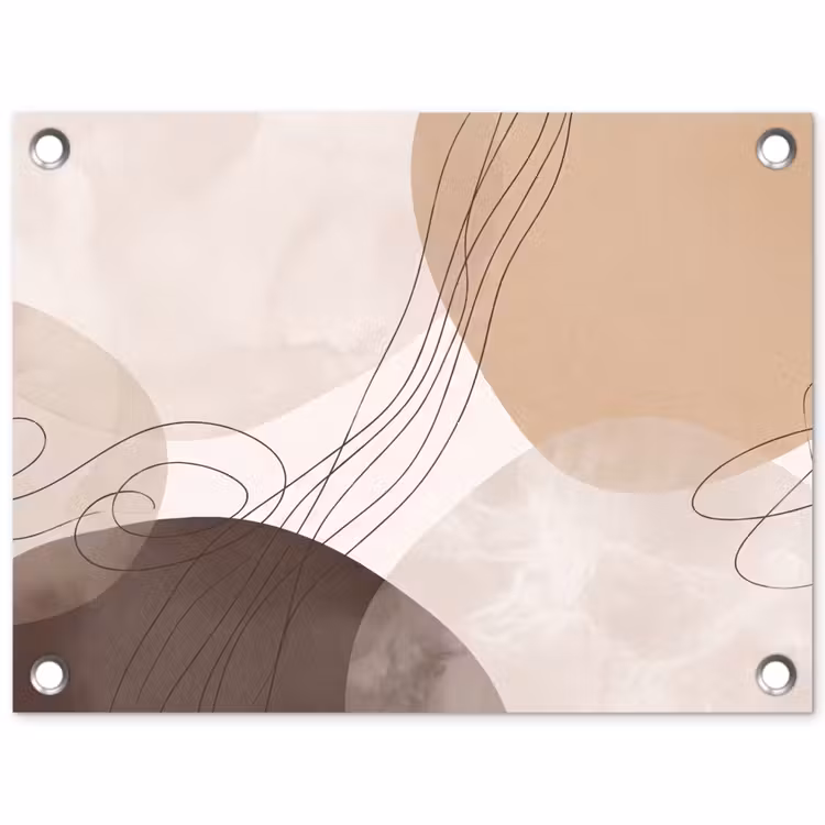 Garden Poster - Abstraction - Beige - Modern - Abstractie - Beige - Modern tuinposter los doek klein