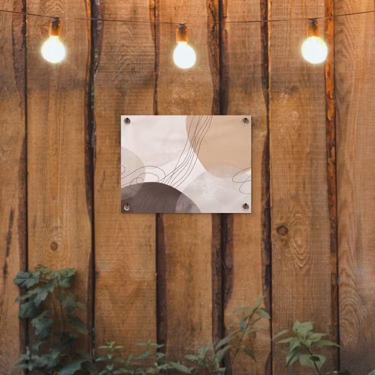 Garden Poster - Abstraction - Beige - Modern - Abstractie - Beige - Modern tuinposter los doek klein