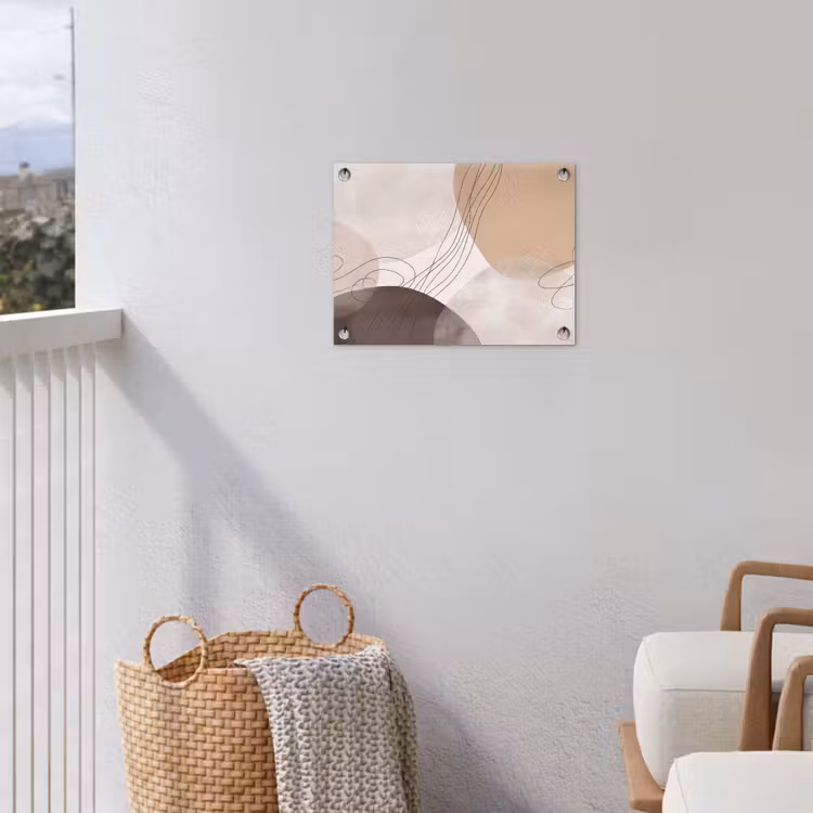Garden Poster - Abstraction - Beige - Modern - Abstractie - Beige - Modern tuinposter los doek klein
