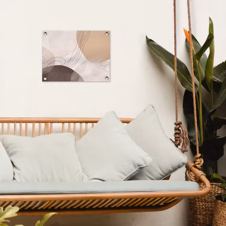 Garden Poster - Abstraction - Beige - Modern - Abstractie - Beige - Modern tuinposter los doek klein