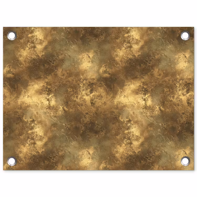 Antiek - Metaallook - Goud tuinposter los doek klein 239 -3d