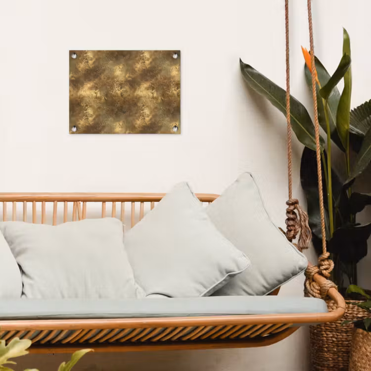 Antiek - Metaallook - Goud tuinposter los doek klein 239 -sfeer7