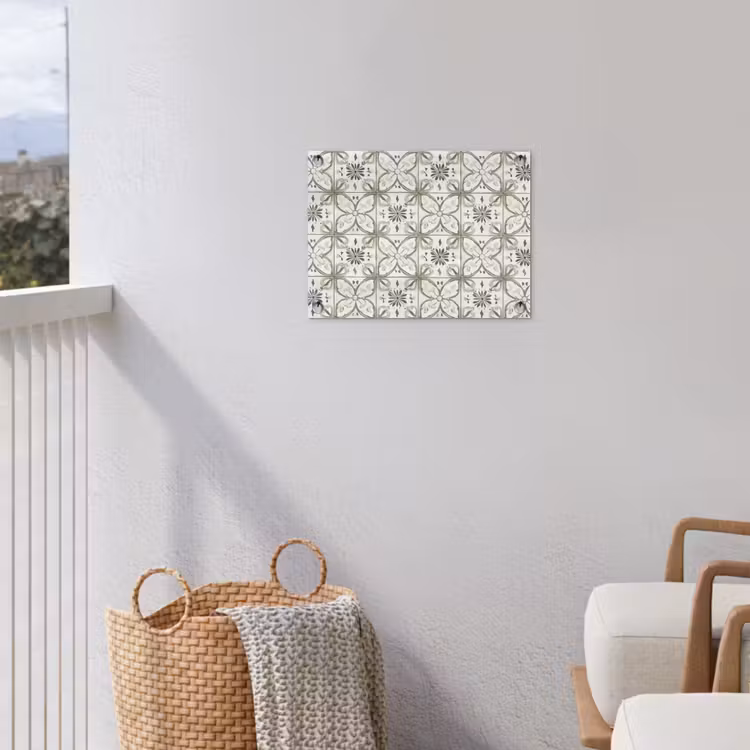 Antiek - Tegel - Beige tuinposter los doek klein 239 -sfeer8