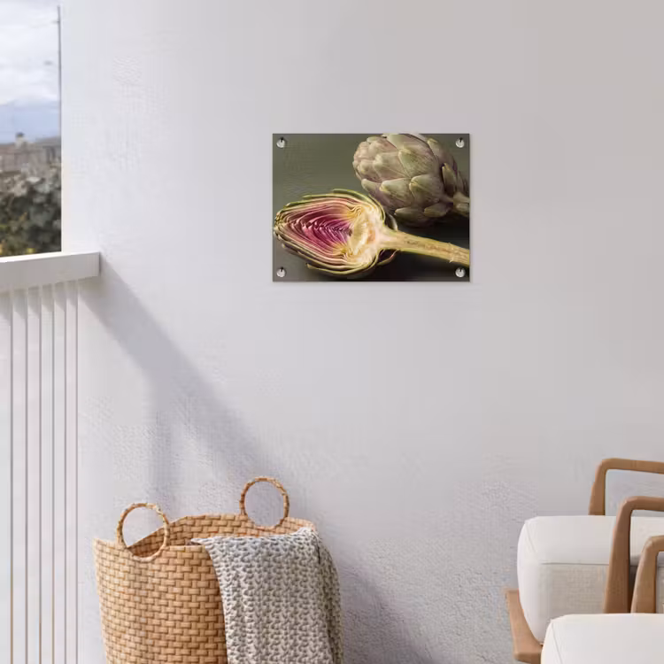 Garden Poster - Artichoke - Purple - Food - Artisjok - Paars - Voedsel tuinposter los doek klein