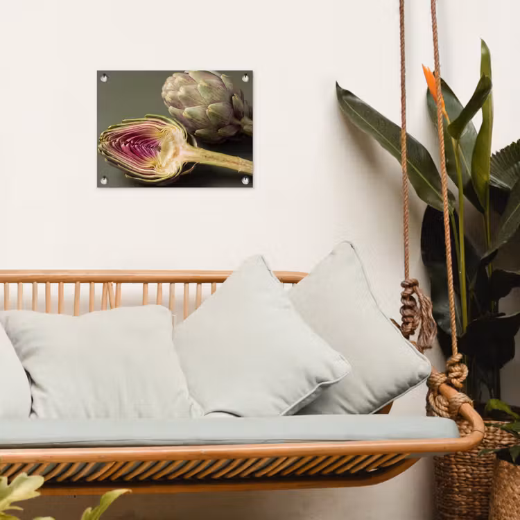 Garden Poster - Artichoke - Purple - Food - Artisjok - Paars - Voedsel tuinposter los doek klein