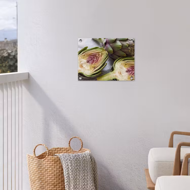 Garden Poster - Artichoke - Sliced - Food - Artisjok - Doorgesneden - Eten tuinposter los doek klein