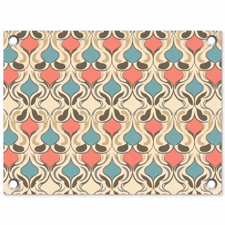 Barok - Retro - Kleurrijk tuinposter los doek klein 239 -3d