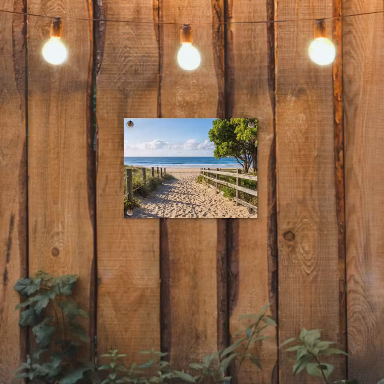 Strand - Zandpad - Oceaan - Natuur tuinposter los doek klein -sfeer1
