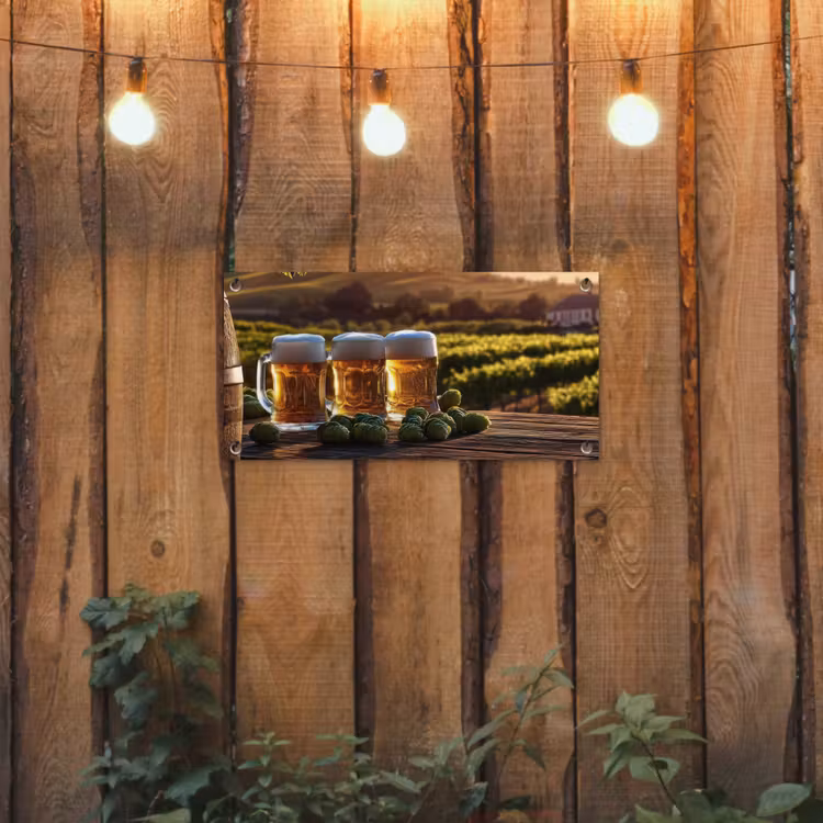 Bier - Hop - Landschap tuinposter los doek klein -sfeer1