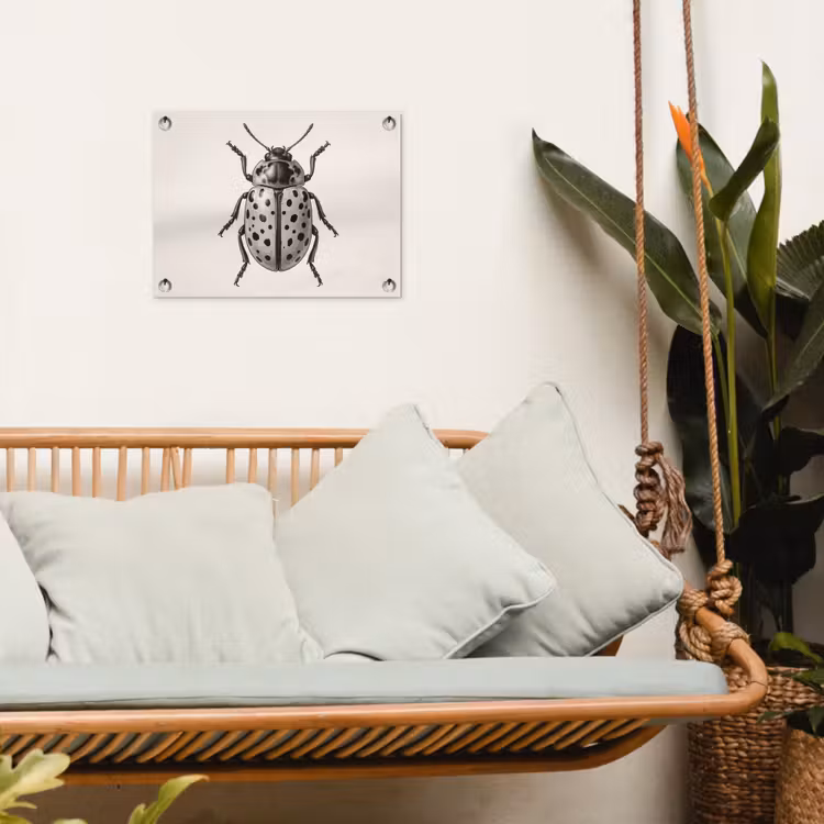 Kever - Insect - Vintage tuinposter los doek klein -sfeer7