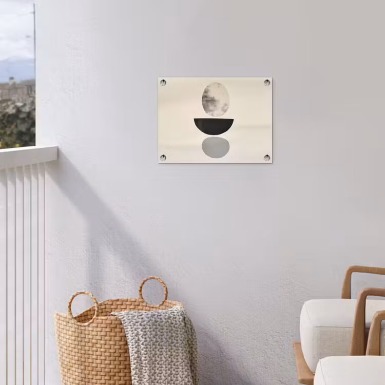 Beige - Japandi - Wabi sabi tuinposter los doek klein -sfeer8
