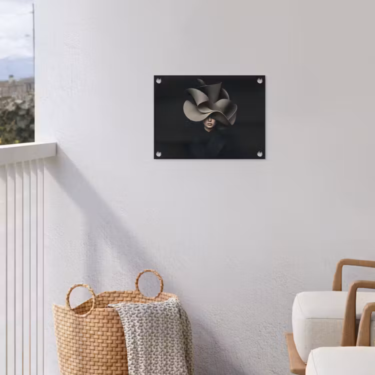 Zwarte - Hoed - Vrouw tuinposter los doek klein -sfeer8