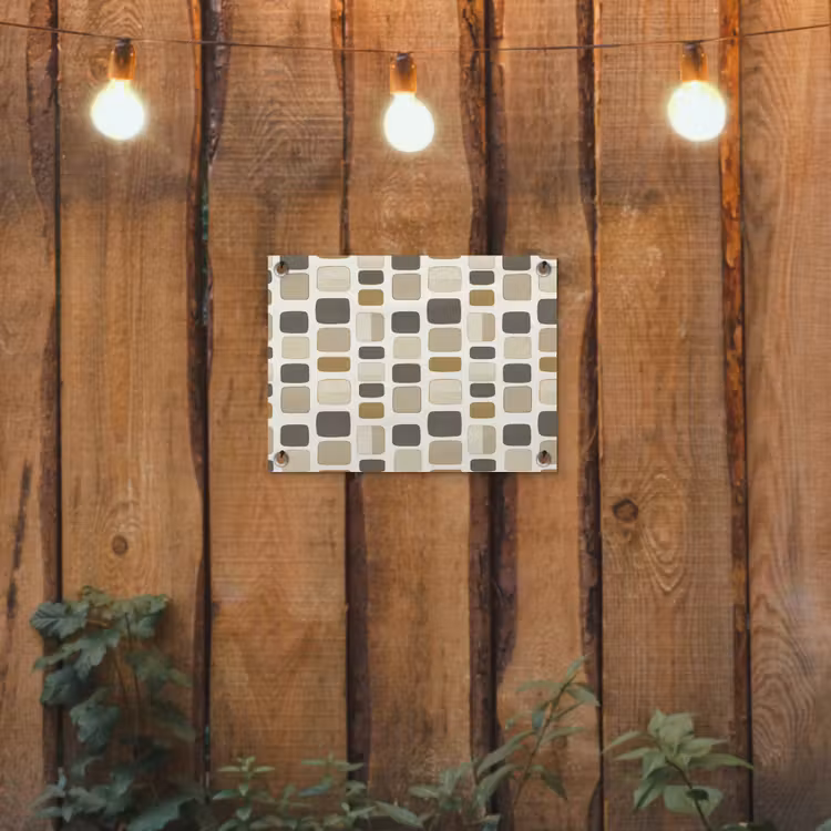 Blokken - Vintage - Grijs tuinposter los doek klein 239 -sfeer1
