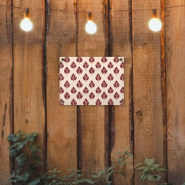 Botanisch - Patroon - Bordeaux tuinposter los doek klein 239 -sfeer1