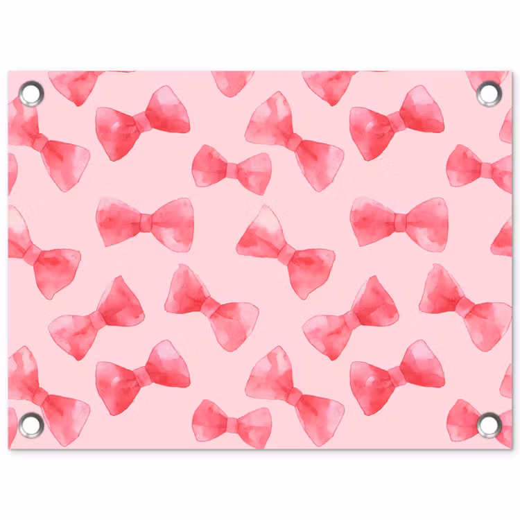 Strikken - Aquarel - Roze tuinposter los doek klein 239 -3d