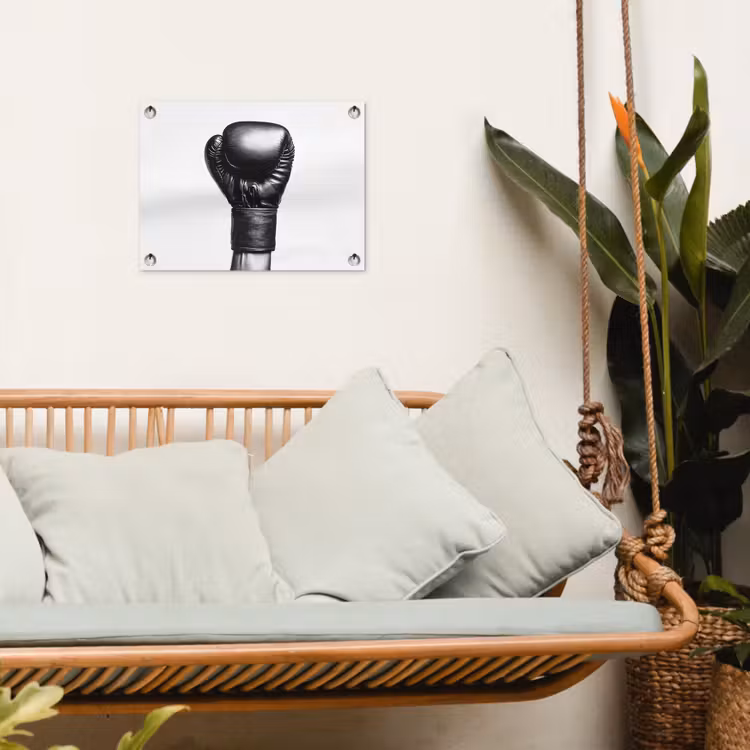 Bokshandschoen - Zwart - Hand tuinposter los doek klein -sfeer7