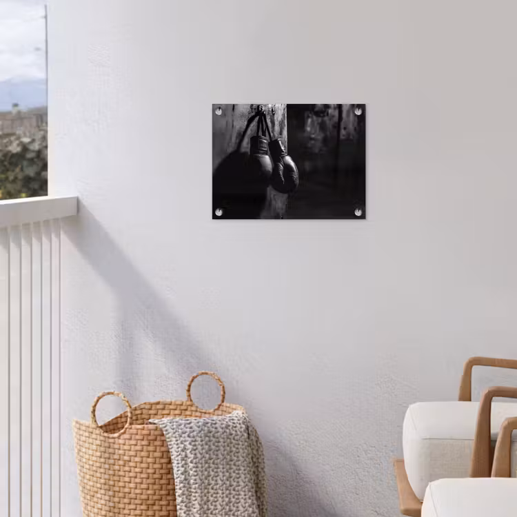 Bokshandschoenen - Muur - Duister - Zwart tuinposter los doek klein -sfeer8