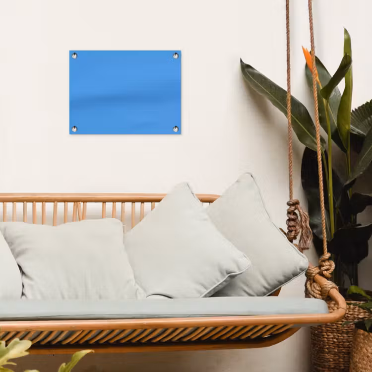 Bright - Azure - Blauw tuinposter los doek klein 239 -sfeer7
