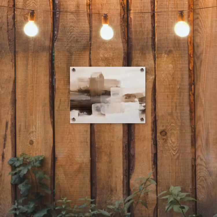 Penseelstreken - Abstract landschap - Rust tuinposter los doek klein -sfeer1