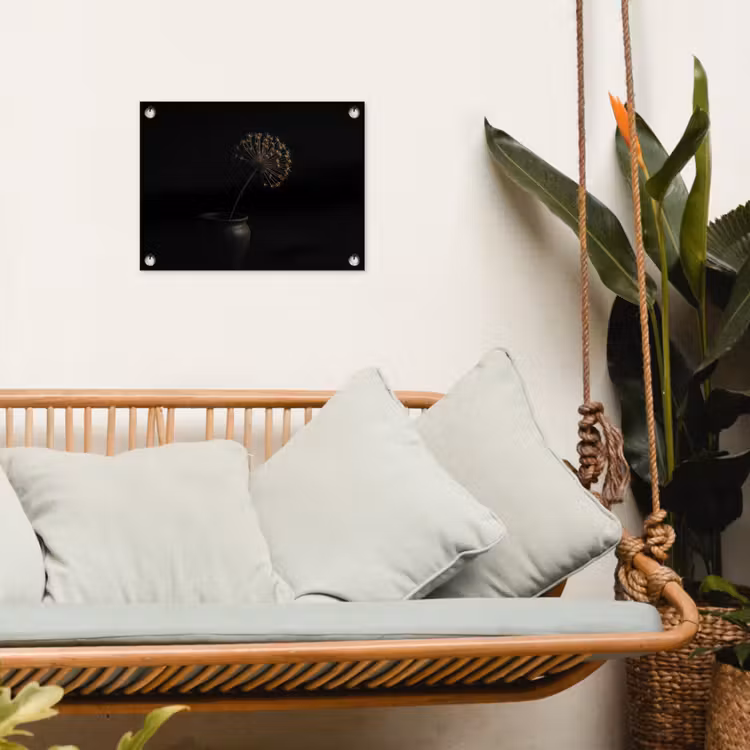 Bol - Gedroogd - Vaas - Zwart tuinposter los doek klein -sfeer7