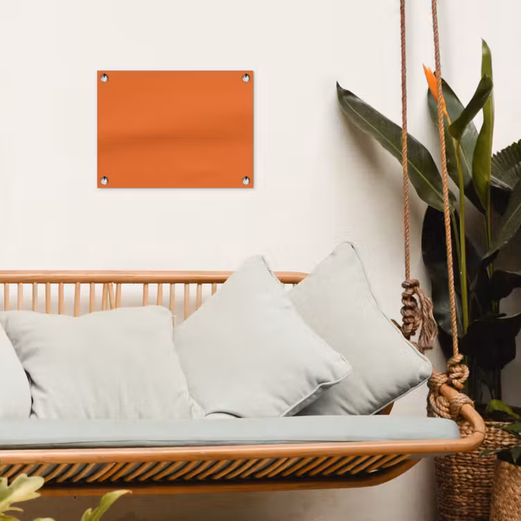 Burnt - Sienna - Oranje tuinposter los doek klein 239 -sfeer7