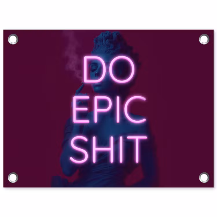 Buste - Neon - LED - Letters tuinposter los doek klein -3d