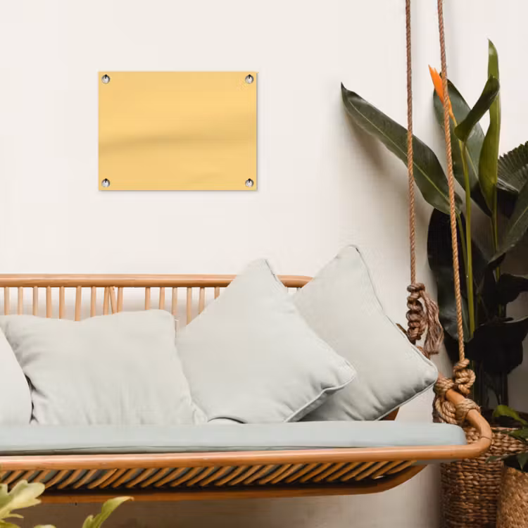 Butter - Geel - Yellow tuinposter los doek klein 239 -sfeer7