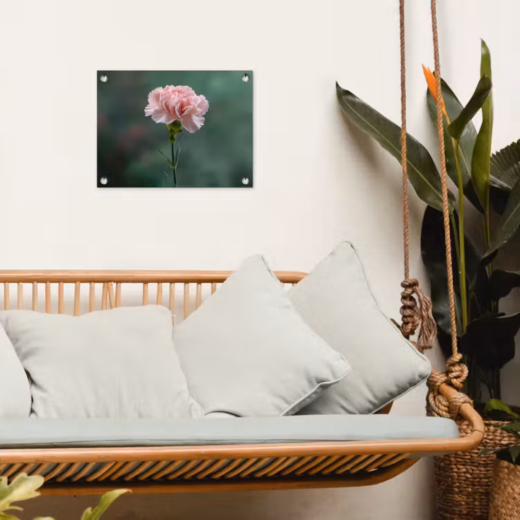 Anjer - Roze - Bloemblaadjes tuinposter los doek klein -sfeer7