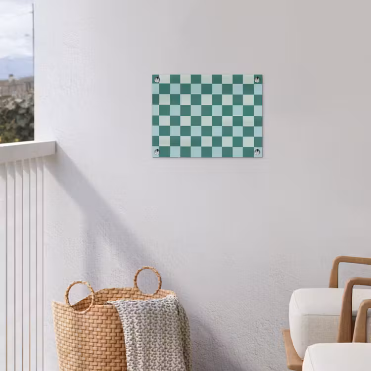 Schaak - Klassiek - Groen tuinposter los doek klein 239 -sfeer8