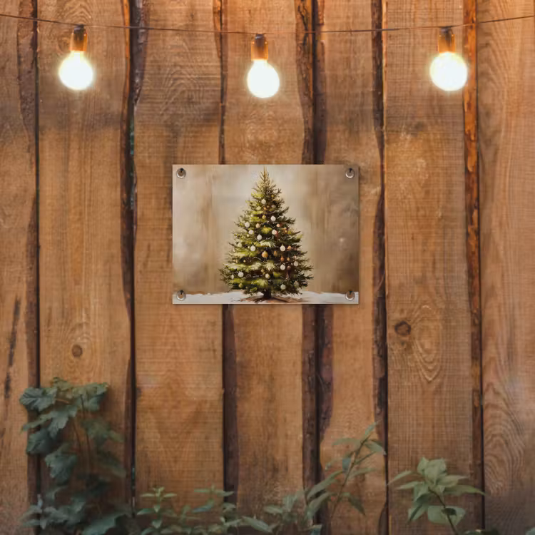 Kerst - Sfeer - Groen tuinposter los doek klein -sfeer1