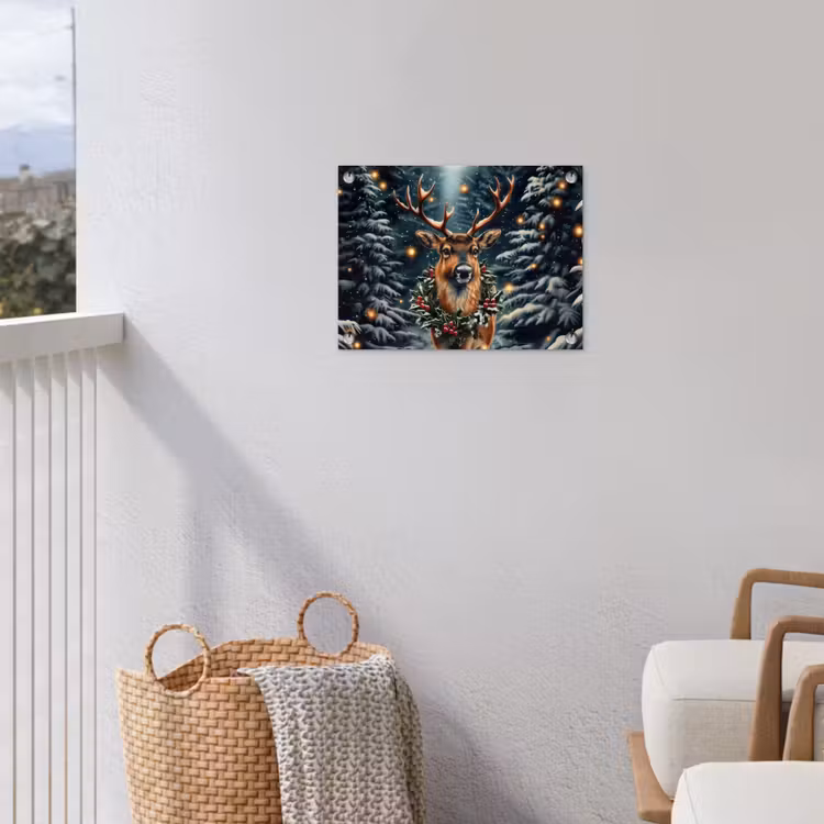 Kerst - Magie - Bos - Kleurrijk tuinposter los doek klein -sfeer8