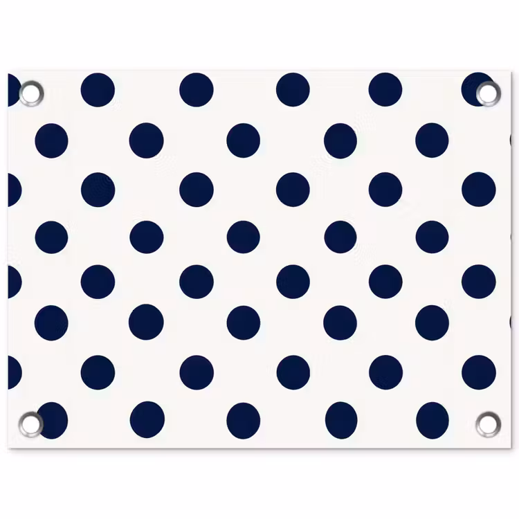 Klassiek - Stippen - Blauw tuinposter los doek klein 239 -3d