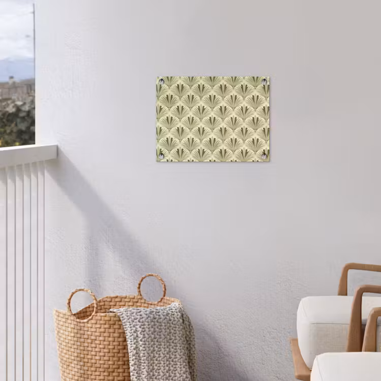 Klassiek - Waaier - Groen tuinposter los doek klein 239 -sfeer8