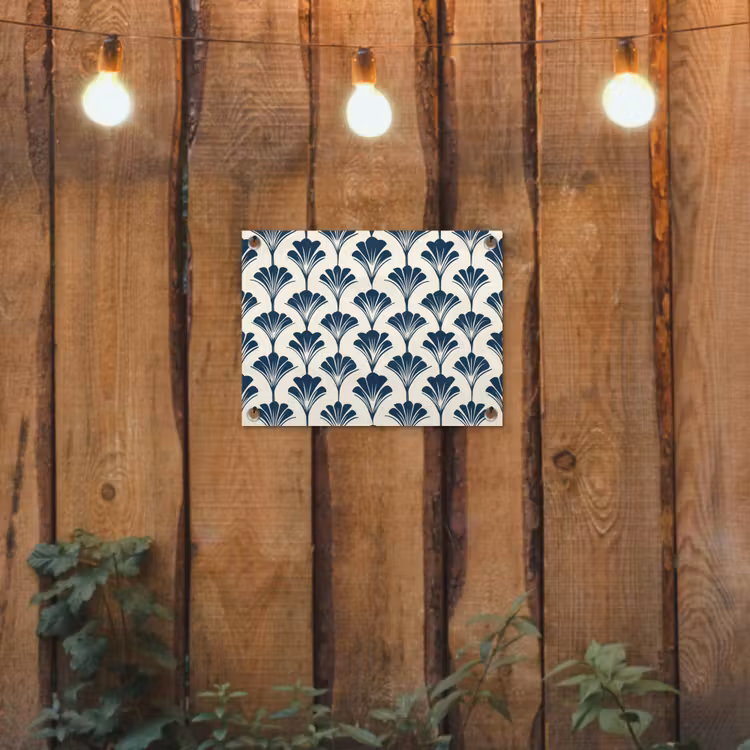 Klassiek - Motief - Blauw tuinposter los doek klein 239 -sfeer1