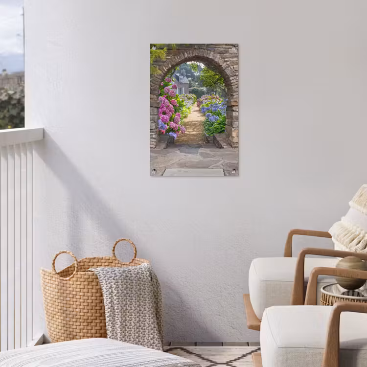 Verstopte tuin tuinposter los doek klein -sfeer8