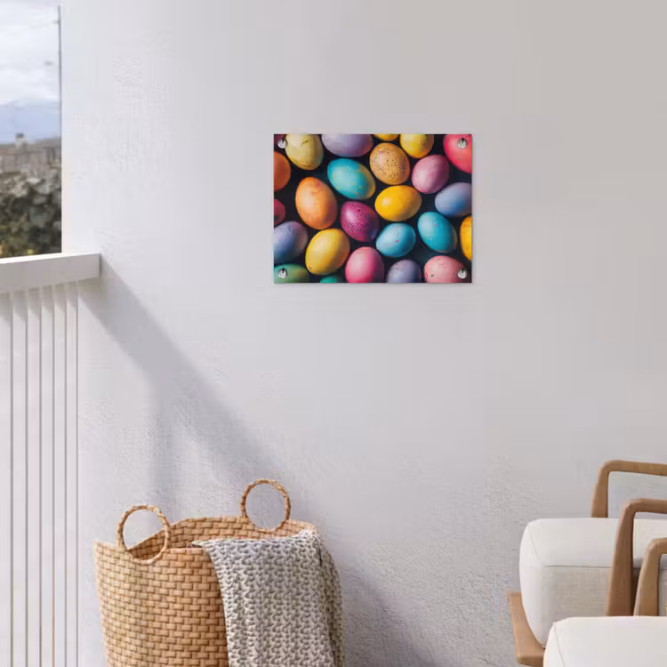 Kleurrijk - Paaseitjes - Spetters tuinposter los doek klein -sfeer8