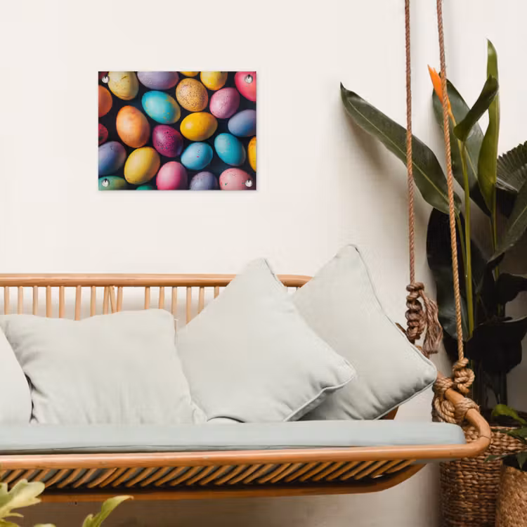 Kleurrijk - Paaseitjes - Spetters tuinposter los doek klein -sfeer7