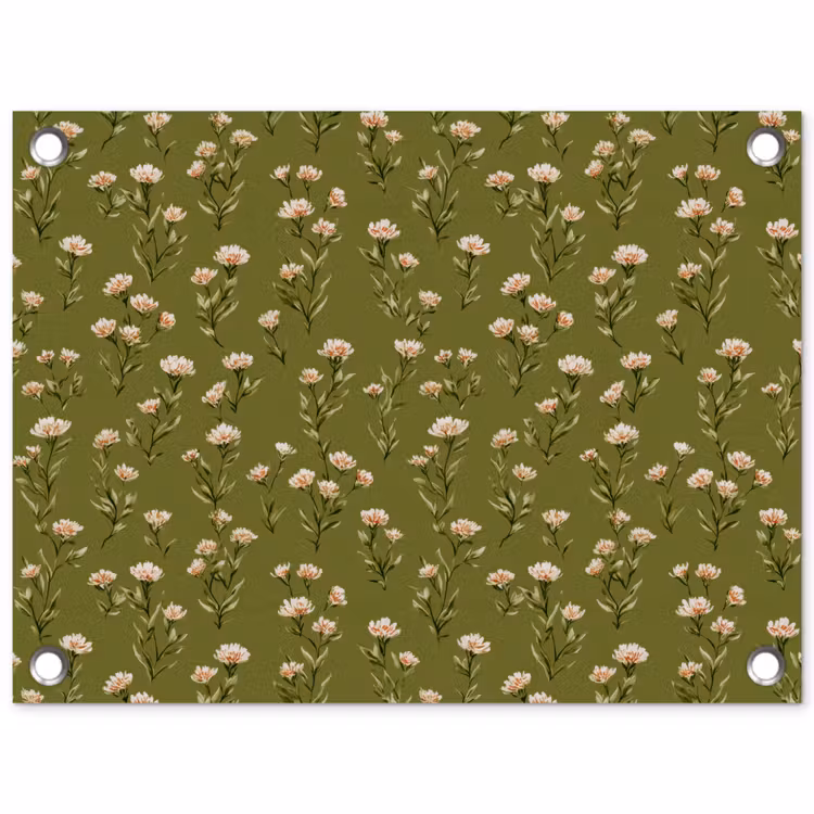 Landelijk - Bloemen - Groen tuinposter los doek klein 239 -3d
