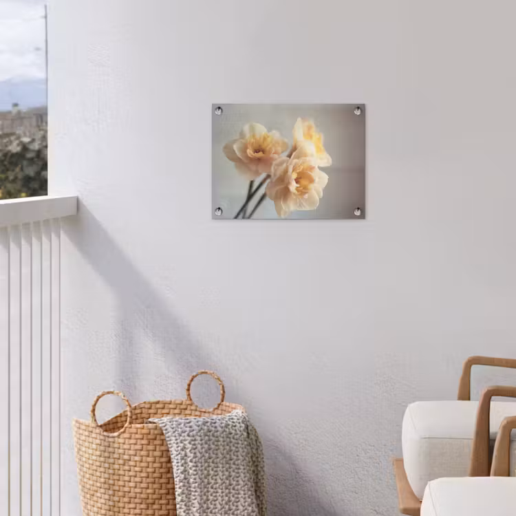 Narcissen - Geel - Bloemblaadjes tuinposter los doek klein -sfeer8