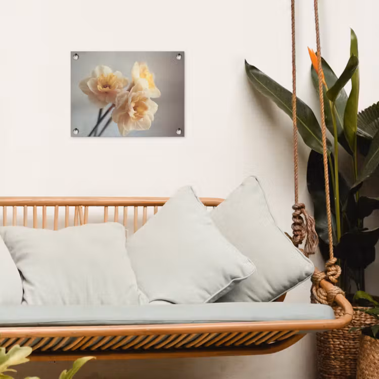 Narcissen - Geel - Bloemblaadjes tuinposter los doek klein -sfeer7
