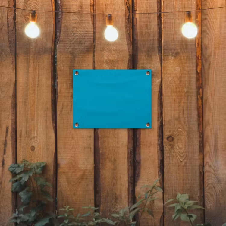 Deep - Turquoise - Turkoois tuinposter los doek klein 239 -sfeer1