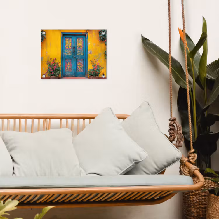 Deuren - Kleurrijk - Planten tuinposter los doek klein -sfeer7