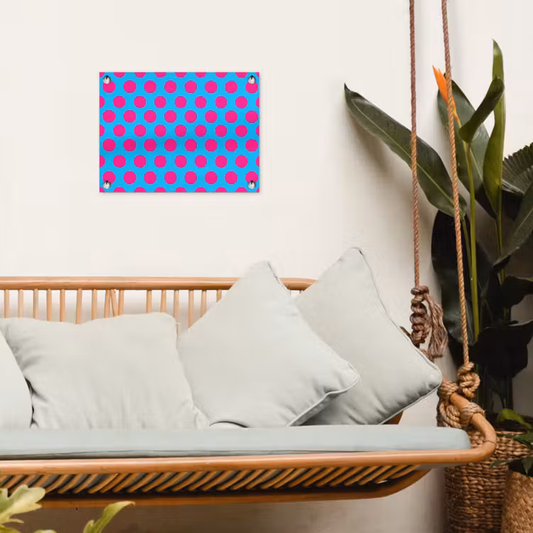 Stippen - Klassiek - Roze tuinposter los doek klein 239 -sfeer7