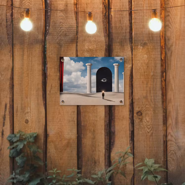 Garden Poster - Dream - Desert - Eye - Droom - Woestijn - Oog tuinposter los doek klein