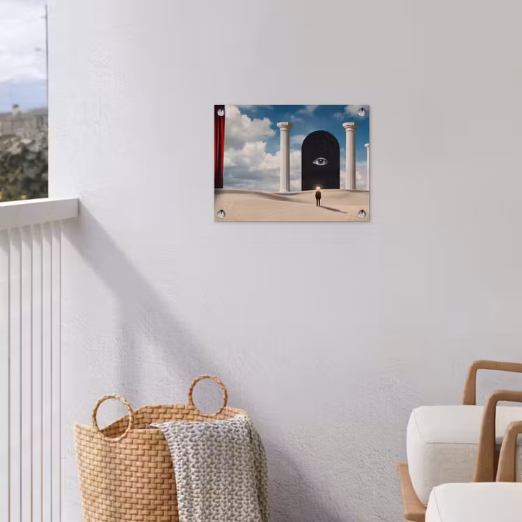 Garden Poster - Dream - Desert - Eye - Droom - Woestijn - Oog tuinposter los doek klein