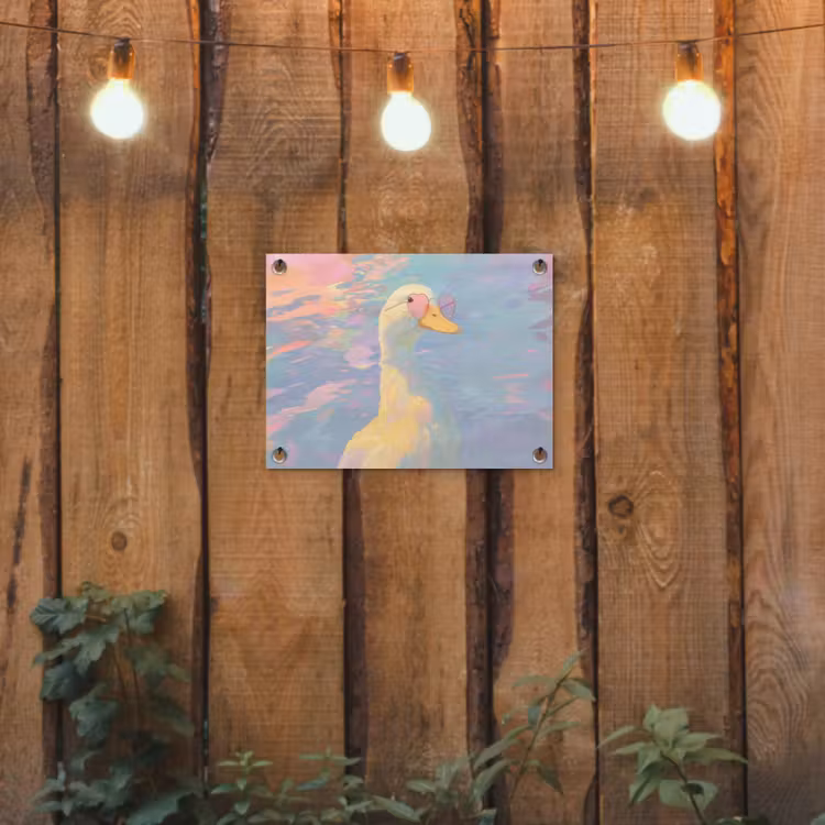Eend - Zonnebril - Water tuinposter los doek klein -sfeer1
