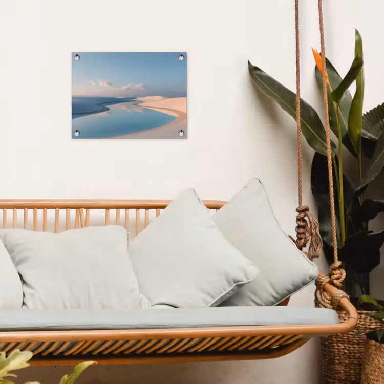 Duinen - Waterplas - Oneindige rust tuinposter los doek klein -sfeer7